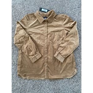 Renaur Brown Corduroy Button Down Shirt - XL